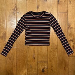 Popular21 Multicolored Striped Long Sleeve T-Shirt
